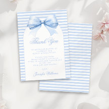 Süßer Chic Blauer Schleife Französische Babyshower
