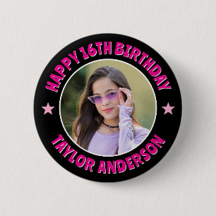 Süßer Chic Glücklicher Geburtstag Benutzerdefinier Button
