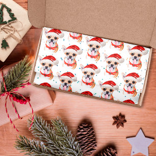 Süßer Chihuahua-Hund Weihnachtsmuster Seidenpapier
