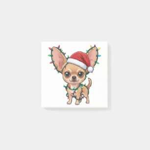 Süßer Chihuahua in einem gemütlichen Weihnachtspul Post-it Klebezettel