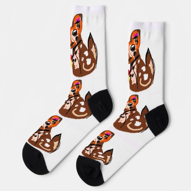 Süßer Chihuahua-Stil Socken (Linkes Detail)