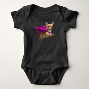 Süßer Chihuahua Superheld Baby Strampler