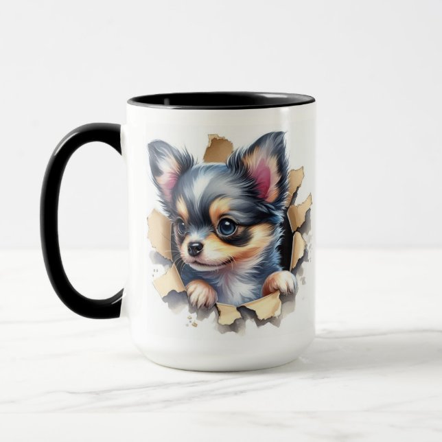 Süßer Chihuahua-Welpe Tasse (Links)