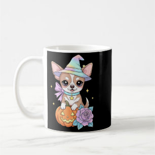 Süßer Chihuahua-Welpen-Hexen-Kürbis-Halloween Kaffeetasse