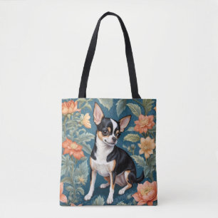Süßer Chihuahua William Morris inspirierter Blumen