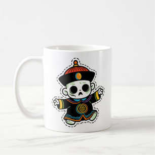 Süßer chinesischer Zombie Halloween Kaffeetasse