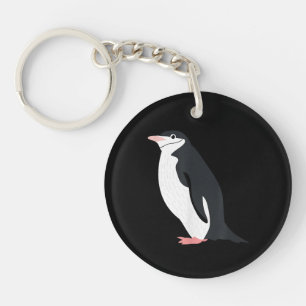 Süßer Chinstrap-Pinguin Lustiges Antarktistier Lie Schlüsselanhänger