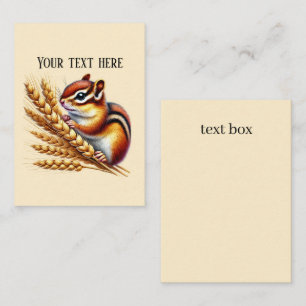 Süßer Chipmunk mit Text hinzufügen Mitteilungskarte