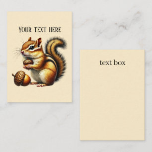Süßer Chipmunk mit Text hinzufügen  Mitteilungskarte