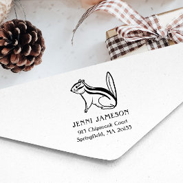 Süßer Chipmunk-Rücksende-Adresse-Stempel Gummistempel