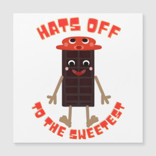 Süßer Choco-Bar-Buddy: Kawaii-Schokoladenriegel in Magnetkarte