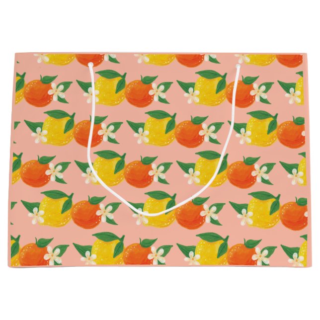 Süßer Citrus Geschenktasche Große Geschenktüte (Vorderseite)