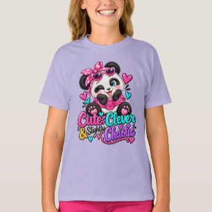 Süßer cleverer chaotischer Panda T-Shirt