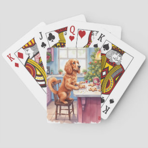 Süßer Cocker Spaniel Lebkuchen backen Weihnachten Spielkarten