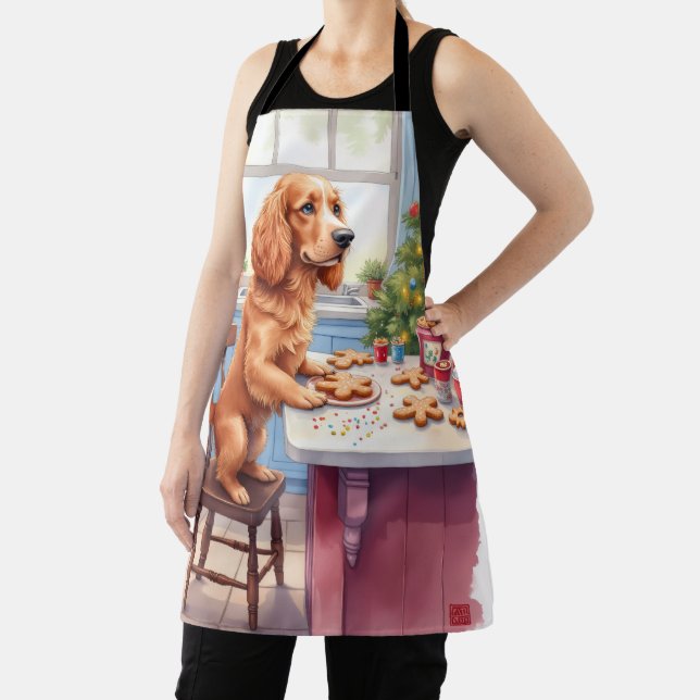 Süßer Cocker Spaniel Lebkuchenbacken Weihnachten Schürze (InSitu)