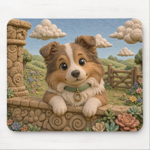 Süßer Collie-Welpe, Babyhund Mousepad