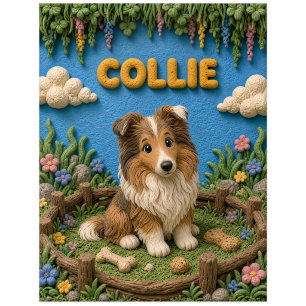 Süßer Collie-Welpe, Babyhund Postkarte