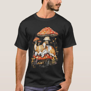 Süßer Corgi-Baby-Hund-Cottagecore-Boho-abgenutzter T-Shirt