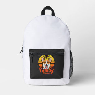 Süßer Corgi-Familienmitglied Hunde Liebhaber Bedruckter Rucksack