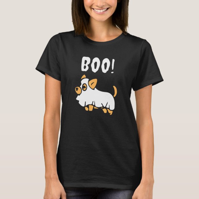 Süßer Corgi Halloween T-Shirt (Vorderseite)