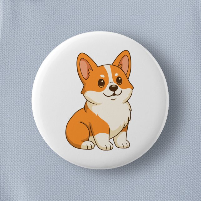 Süßer Corgi-Hund Button (Von Creator hochgeladen)