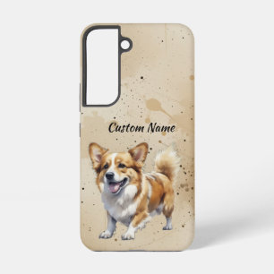 Süßer Corgi-Hund Haustier Benutzerdefinierter Name Samsung Galaxy Hülle