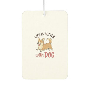Süßer Corgi-Hund Leben ist besser mit Hundedesign_ Autolufterfrischer