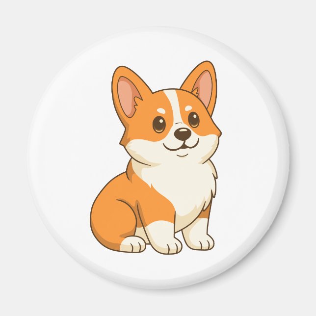 Süßer Corgi-Hund Magnet (Vorne)