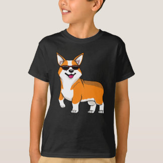 Süßer Corgi-Hund mit Sonnenbrille T-Shirt