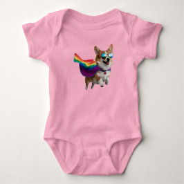 Süßer Corgi Superheld  Baby Strampler