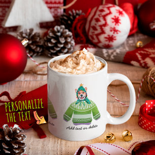 Süßer Corgi trägt hässlichen Pullover Xmas Hunde L Kaffeetasse