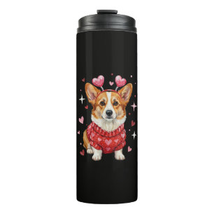 Süßer Corgi Valentinsherz Valentinstag Thermosbecher