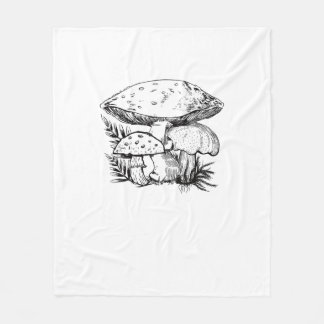 Süßer Cottagecore-Pilz-Pilz-Goblincore-Stil Fleecedecke
