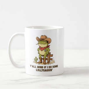 Süßer Cowboy-Frosch, der herumlungert - Western-Fr Kaffeetasse