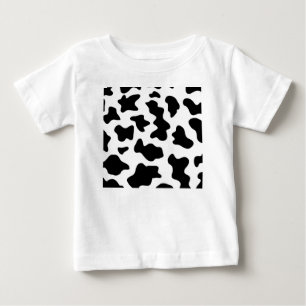süßer Cowboy Schwarz-Weiß-Kuhdruck auf der Farm Baby T-shirt