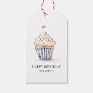 Süßer Cupcake Alles Gute zum Geburtstag Modern Geschenkanhänger