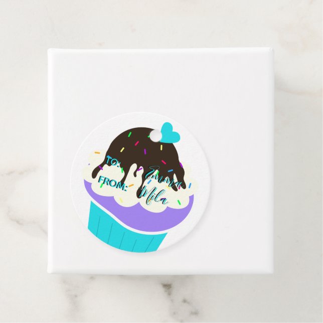 Süßer Cupcake Geschenkanhänger (Beispiel)