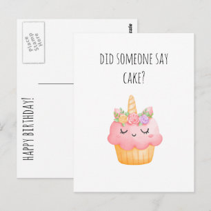 Süßer Cupcake Lustigen Geburtstag Postkarte