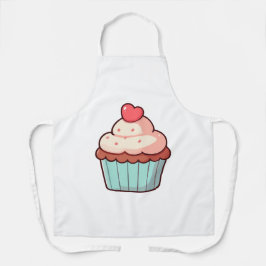 Süßer Cupcake mit Herz-Topping Schürze