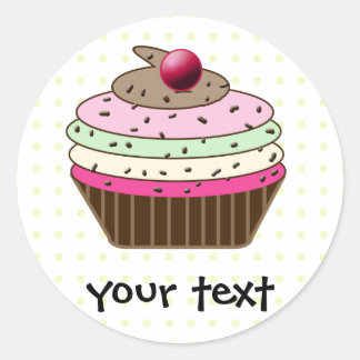 Süßer Cupcake Runder Aufkleber