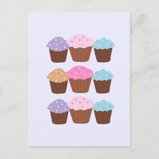 Süßer Cupcakes Postkarte (Vorderseite)