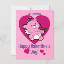 Süßer Cupid-Bär Valentinstagskarte