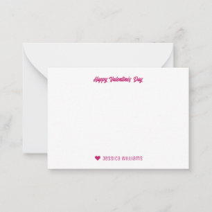 Süßer Cupid-Bogen-Pfeil-Herz-Rosa Valentinstag Mitteilungskarte