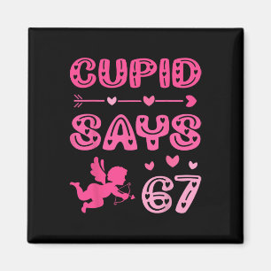 Süßer Cupid sagt 67 lustiger Meme rosa Valentinsta Magnet