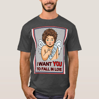 Süßer Cupid Valentinstag Liebe Ich Will Dich Vinta T-Shirt