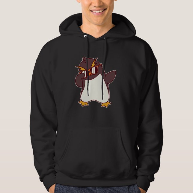Süßer Dabbing-Macaroni-Pinguin Hoodie (Vorderseite)