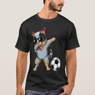 Süßer Dabbing Roter Blue Heeler Rinderhund Dab Fuß T-Shirt