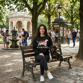 Süßer Dachshund Blumen Lustiger Spruch Tierliebhab Sweatshirt