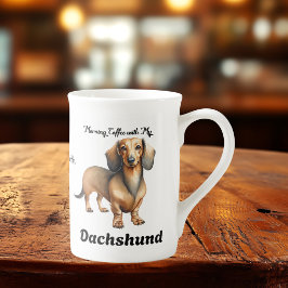 Süßer Dachshund Braun Personalisieren Prozellantasse