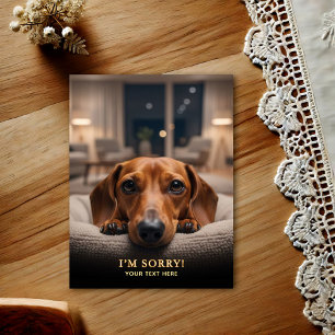 Süßer Dachshund Entschuldigung Postkarte